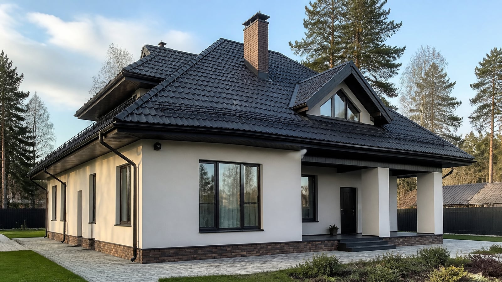 Цементно-песчаная черепица Braas, Реутов, 110 м²