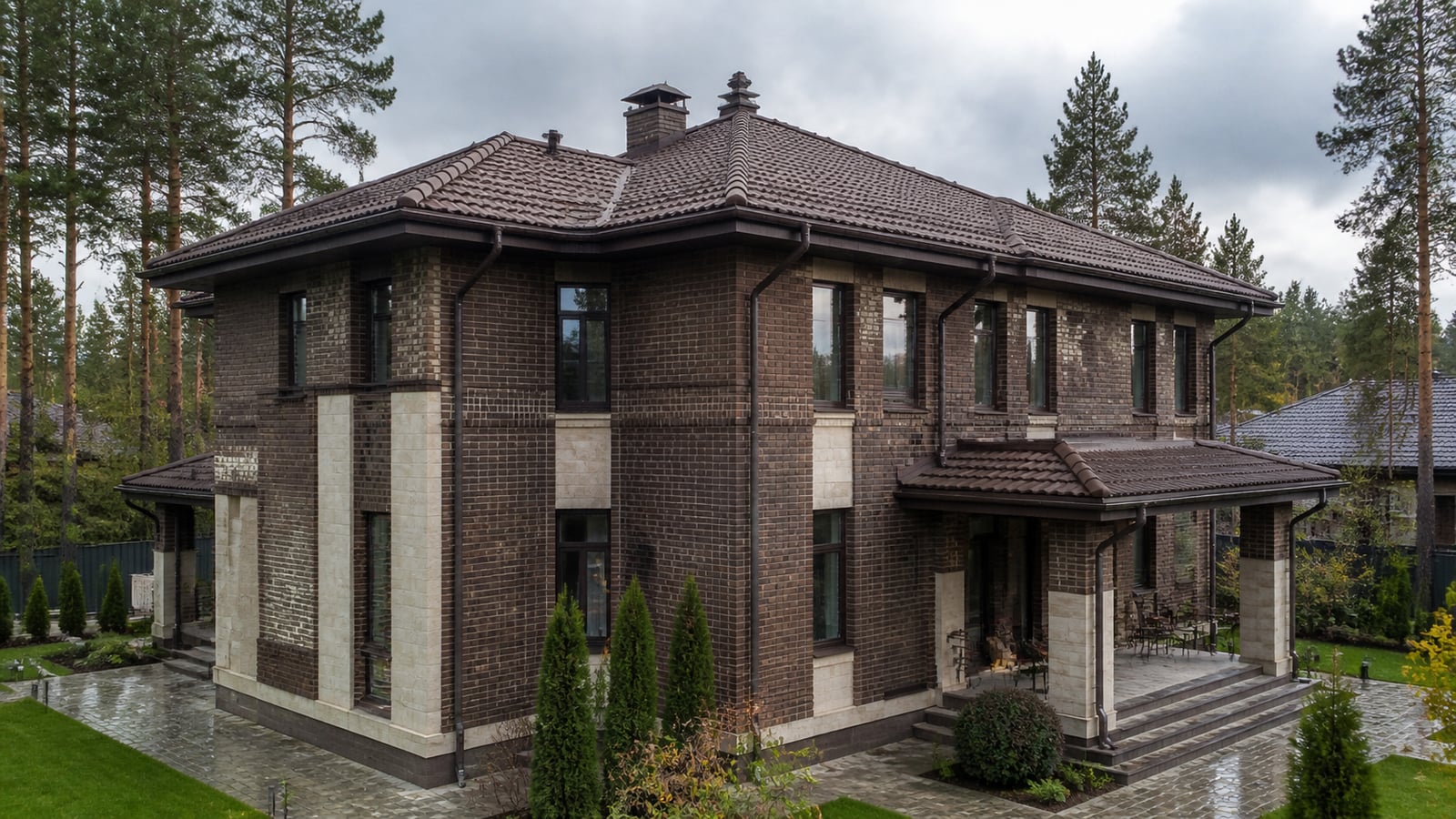 Керамика Roben Bornholm на коттедже в Жуковке, Москва, 275 м²